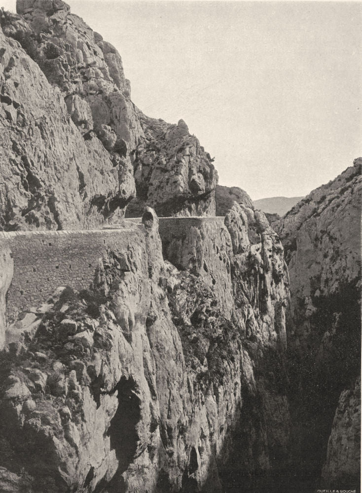 PERPIGNAN. St- Paul-de-Fenouillet- Gorges I'Agly, Antoine Galamus 1903 print